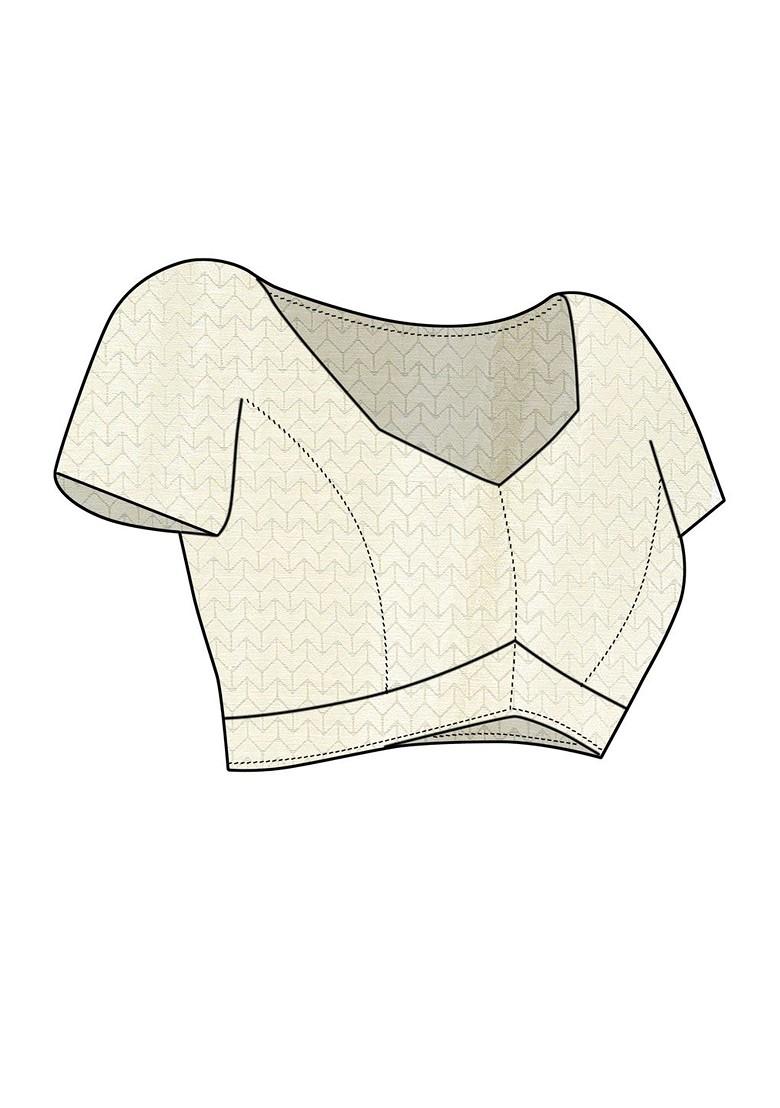 Multi Printed Blended Saree Set