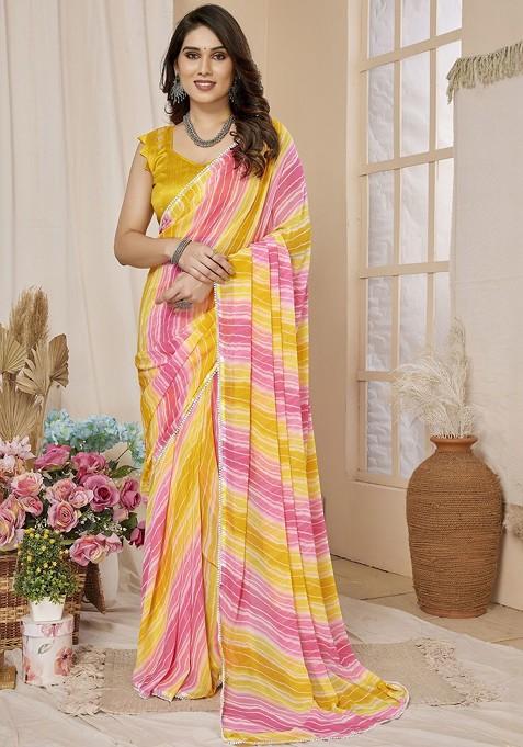 Multi Embroidered Blended Saree Set