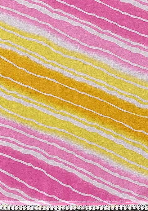 Multi Embroidered Blended Saree Set