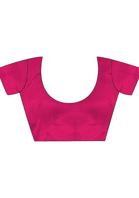 Fluorescent Green Embellished Blended Saree Set