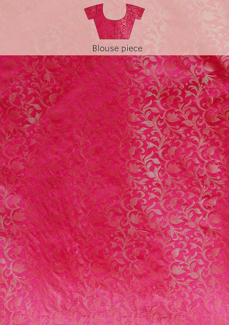 Green Jacquard Blended Saree Set