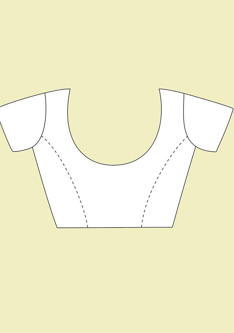 Off White Embellished Blended Saree Set