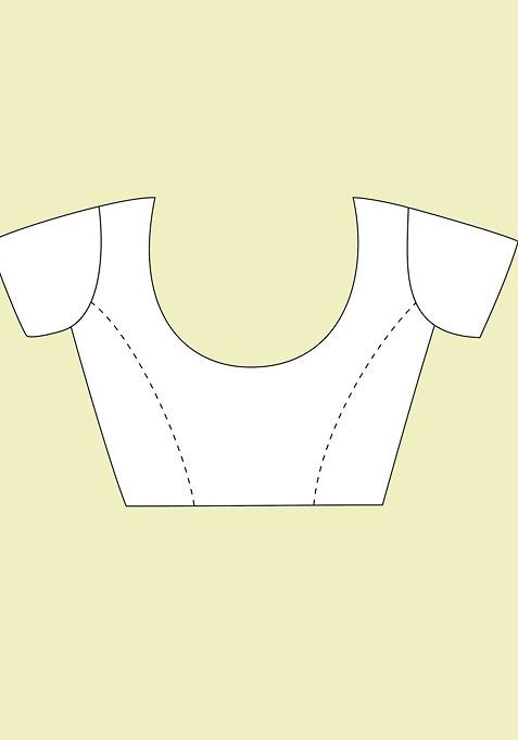 Off White Embellished Blended Saree Set