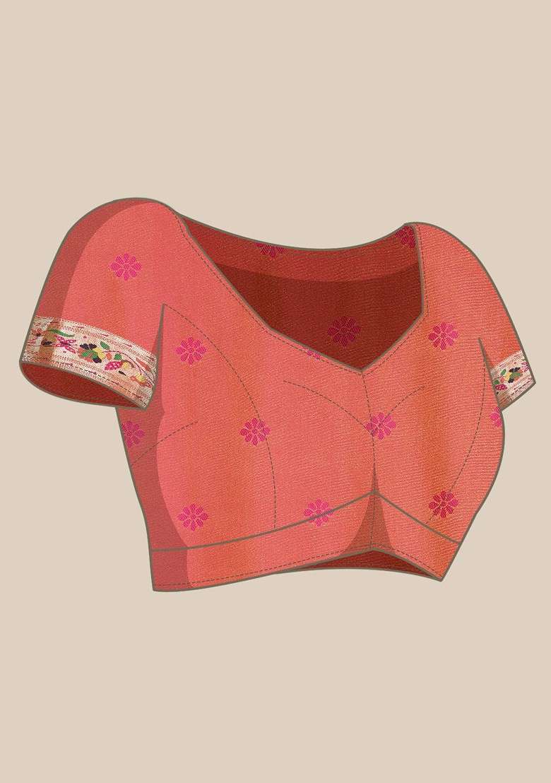 Coral Embroidered Blended Saree Set - Indya