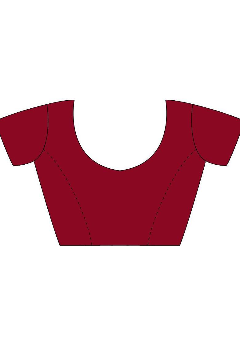 Bronze Embellished Blended Saree Set