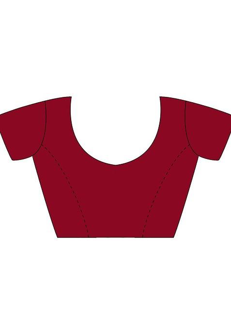 Bronze Embellished Blended Saree Set