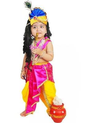 Multicolor Embroidered Polyester Costume For Boys 