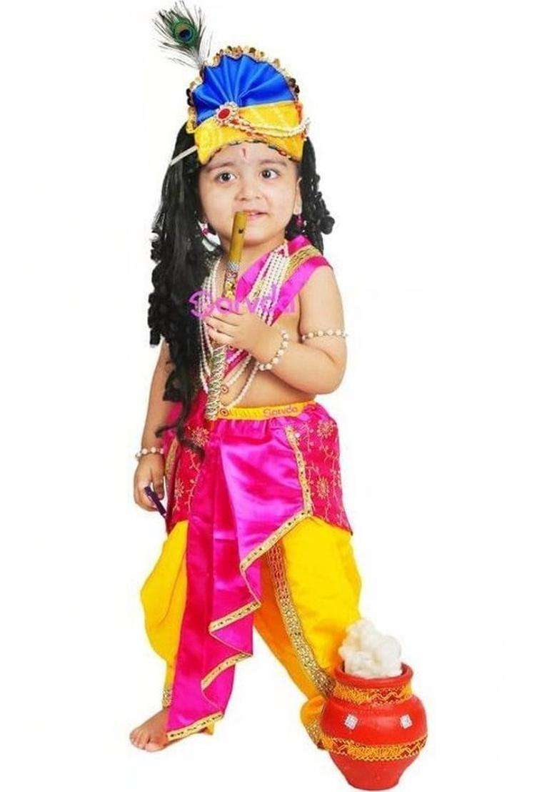 Multicolor Embroidered Polyester Costume For Boys  - Indya