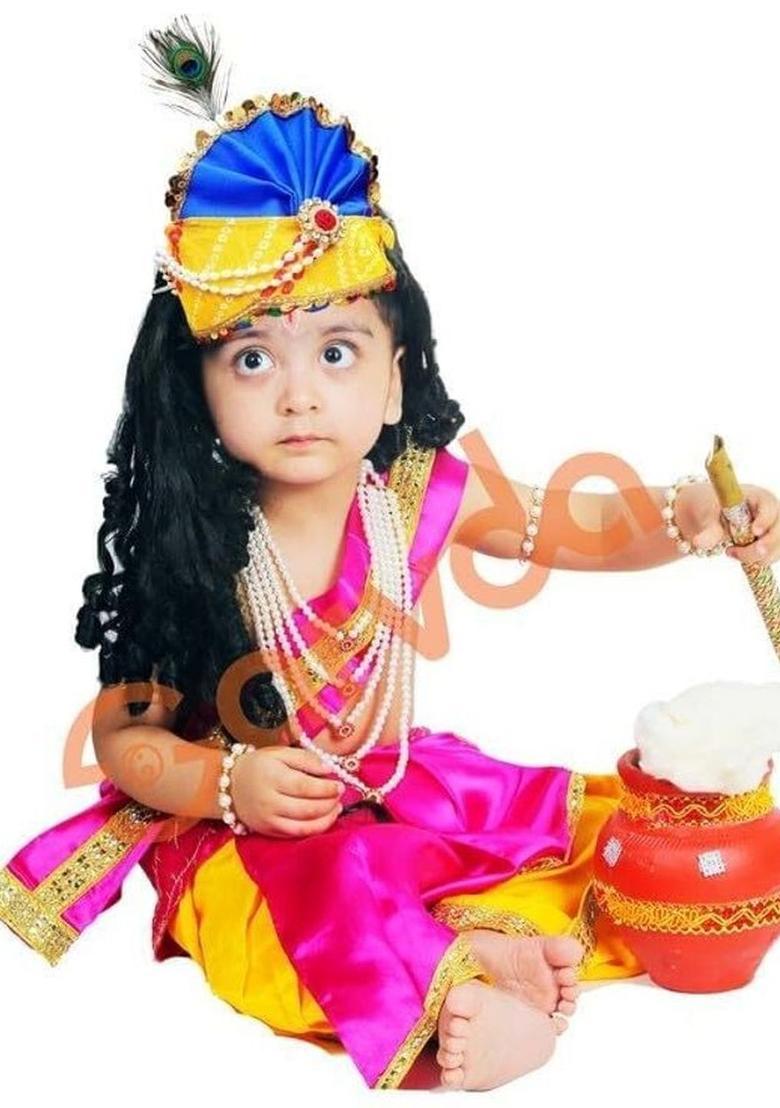 Multicolor Embroidered Polyester Costume For Boys  - Indya