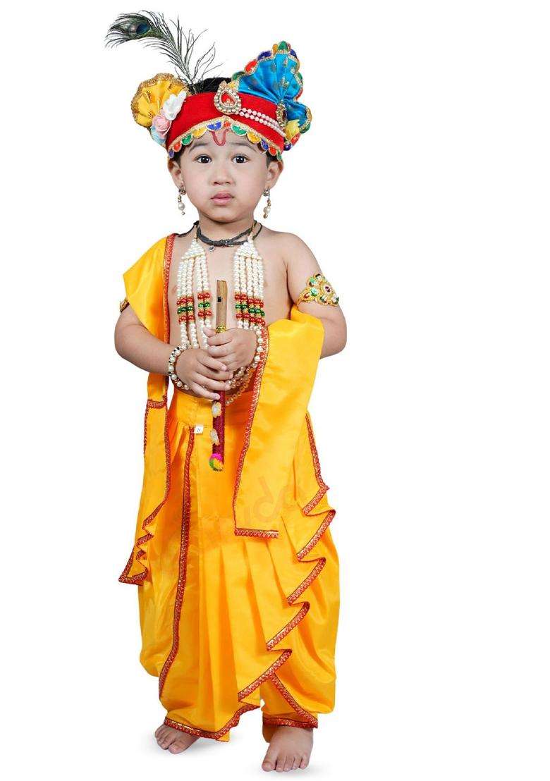 Yellow Blended Costume For Boys  - Indya