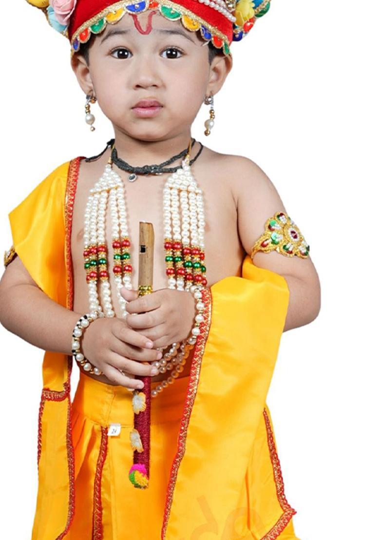 Yellow Blended Costume For Boys  - Indya