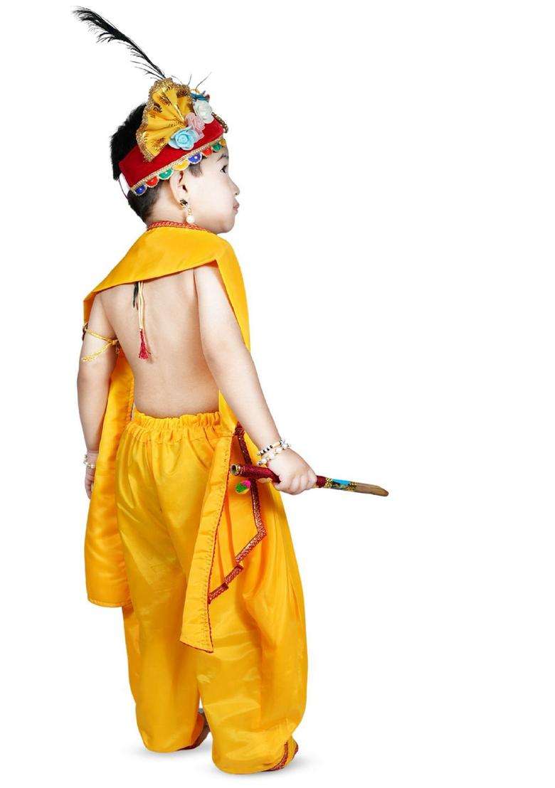 Yellow Blended Costume For Boys  - Indya