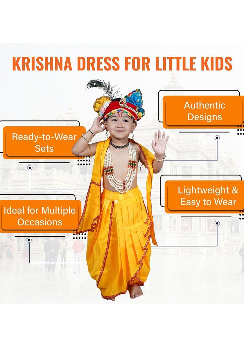 Yellow Blended Costume For Boys  - Indya