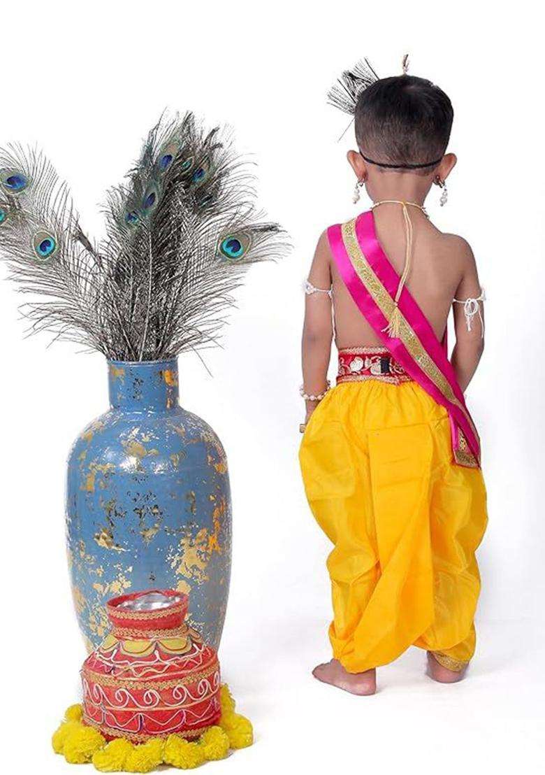 Pink Woven Design Polyester Costume For Boys  - Indya