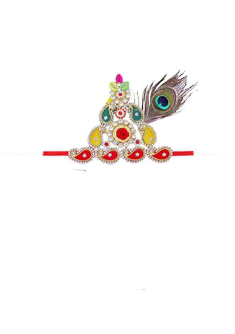 Yellow Woven Design Silk Costume For Boys  - Indya
