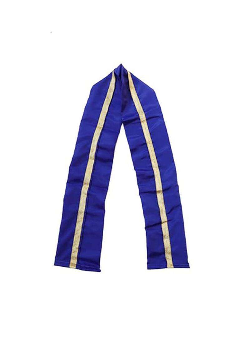 Blue Colourblocked Silk Costume For Boys  - Indya