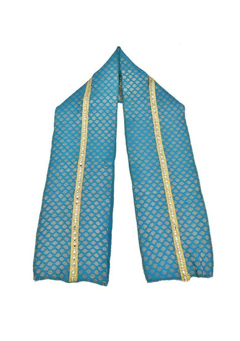 Yellow Colourblocked Silk Costume For Boys  - Indya