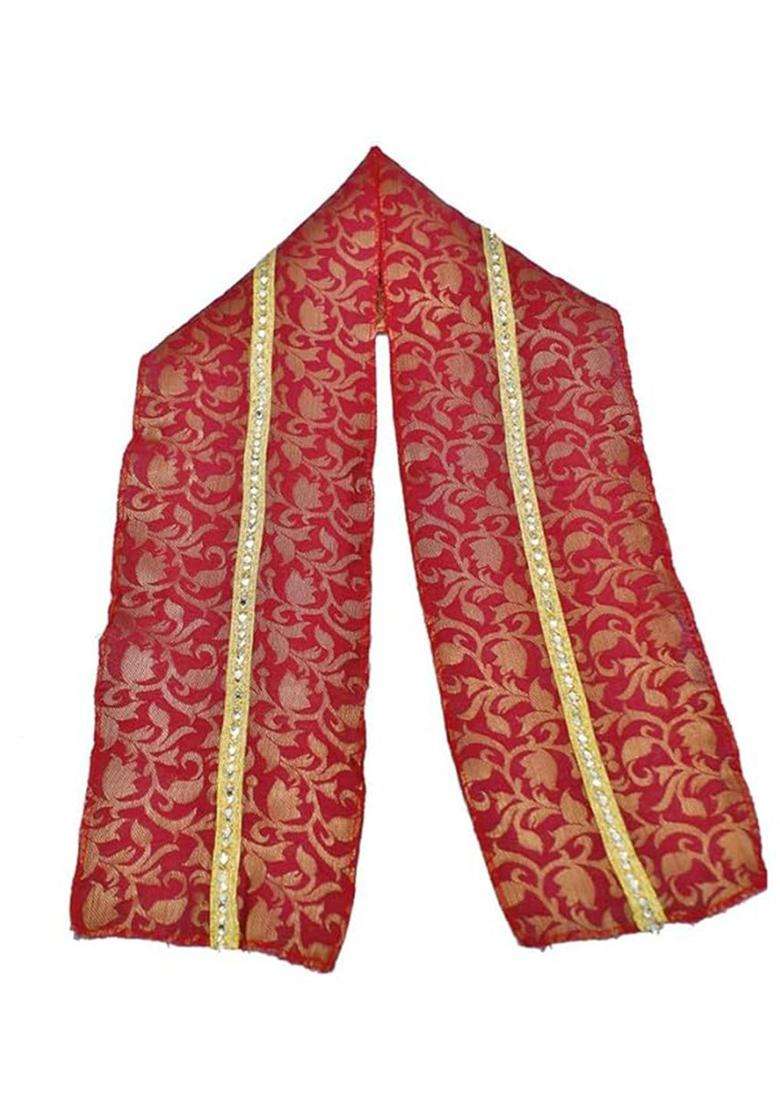 Yellow Embellished Silk Costume For Boys  - Indya