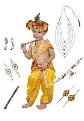 Yellow Polyester Costume For Boys 