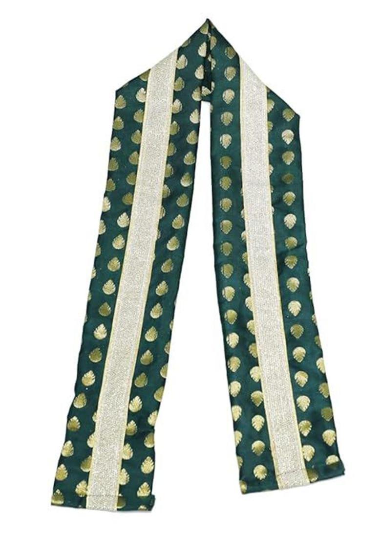 Yellow Colourblocked Silk Costume For Boys  - Indya