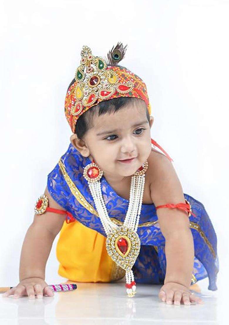 Yellow Blended Costume For Boys  - Indya