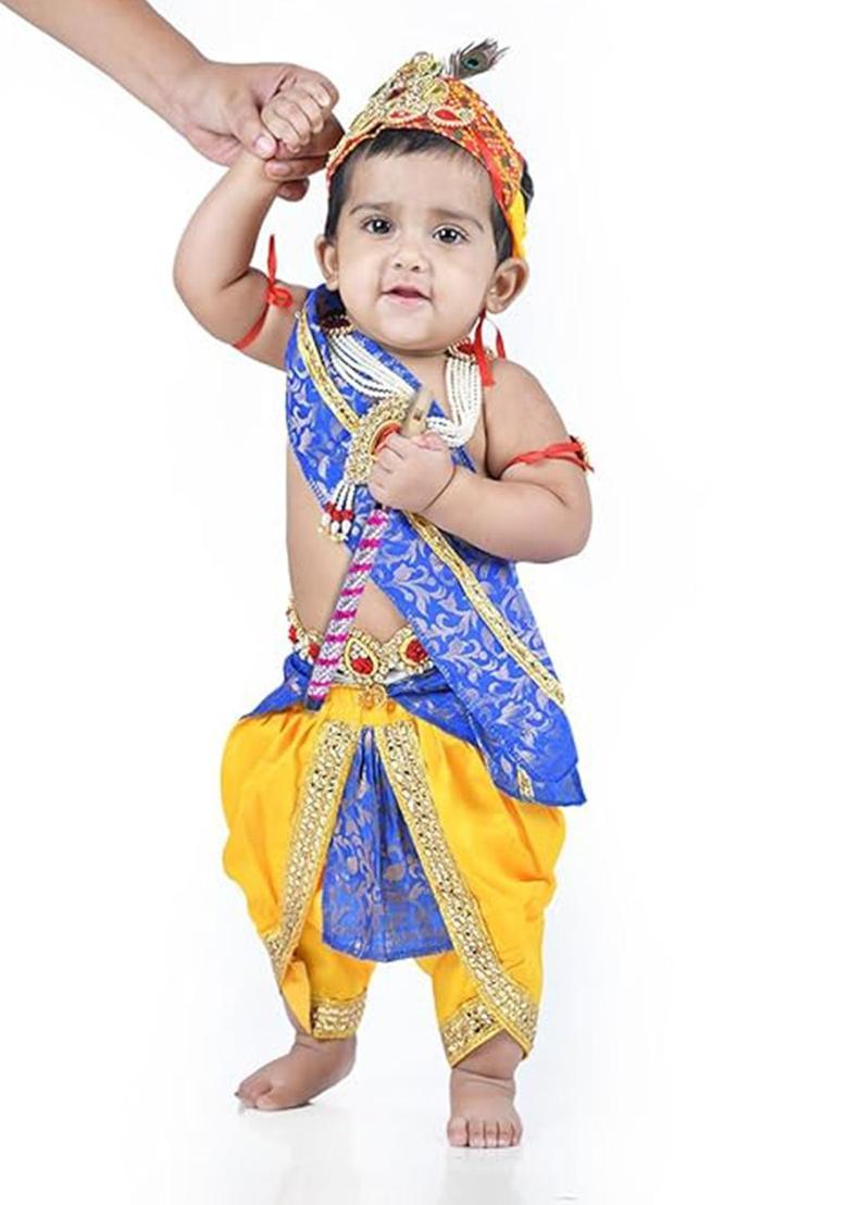 Yellow Blended Costume For Boys  - Indya