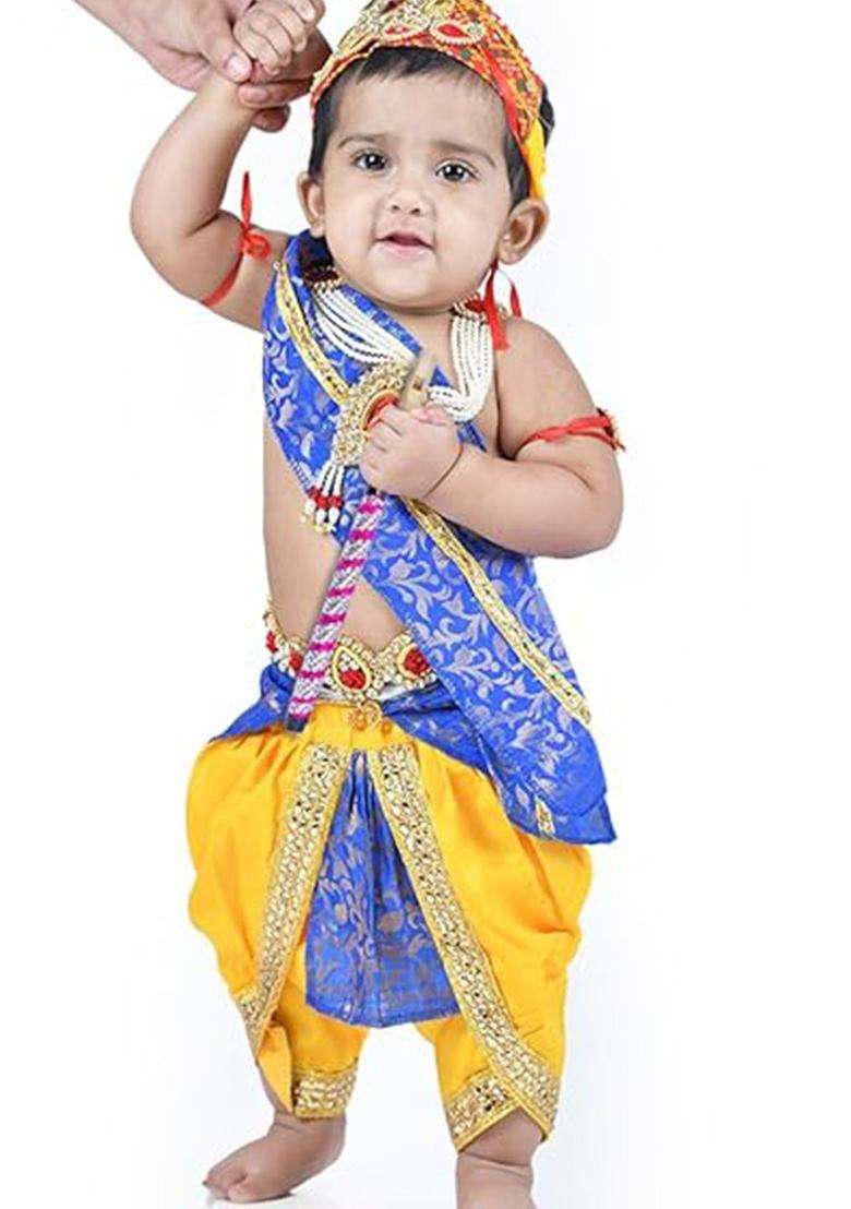 Yellow Blended Costume For Boys  - Indya