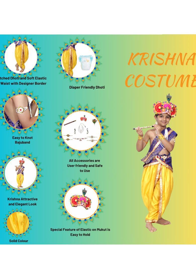 Blue Woven Design Silk Costume For Boys  - Indya