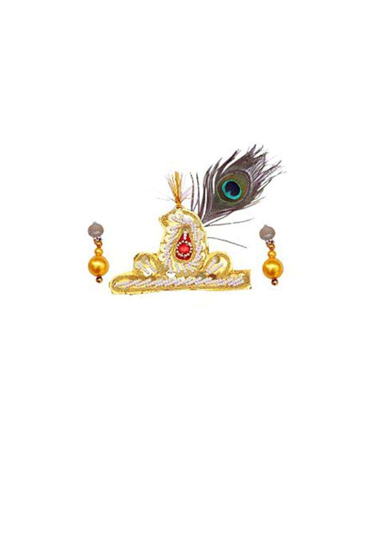 Turquoise Blue Woven Design Silk Costume For Boys  - Indya