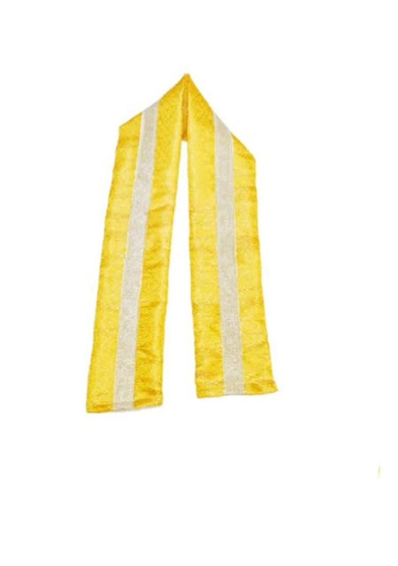 Yellow Colourblocked Silk Costume For Boys  - Indya