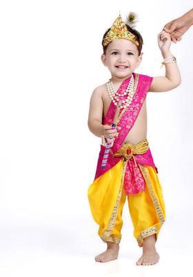 Yellow Blended Costume For Boys 