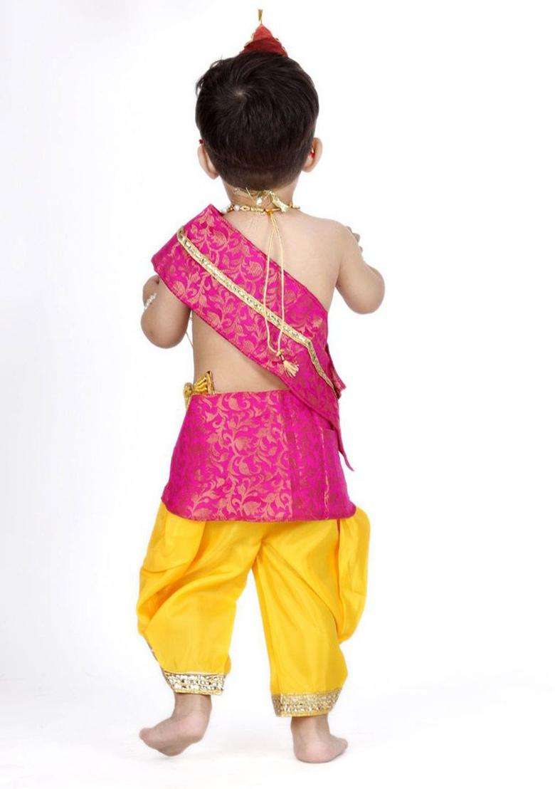Yellow Blended Costume For Boys  - Indya