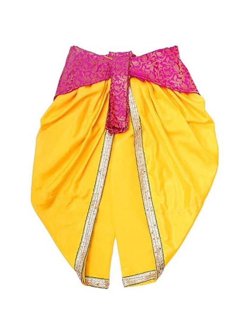 Yellow Blended Costume For Boys  - Indya