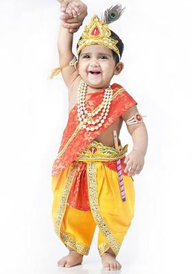 Yellow Blended Costume For Boys 