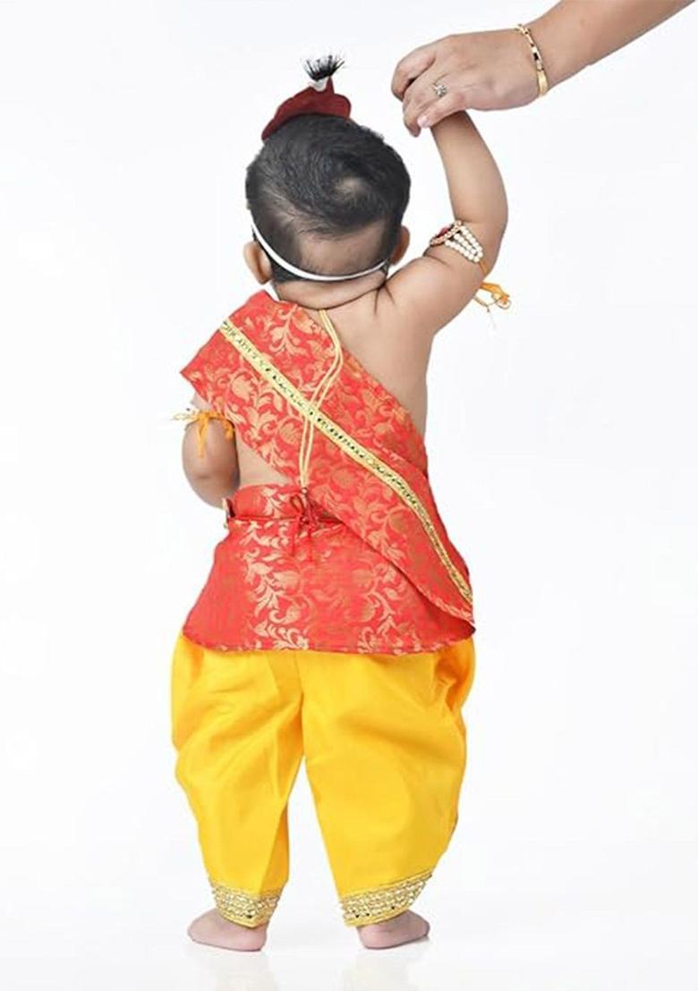 Yellow Blended Costume For Boys  - Indya