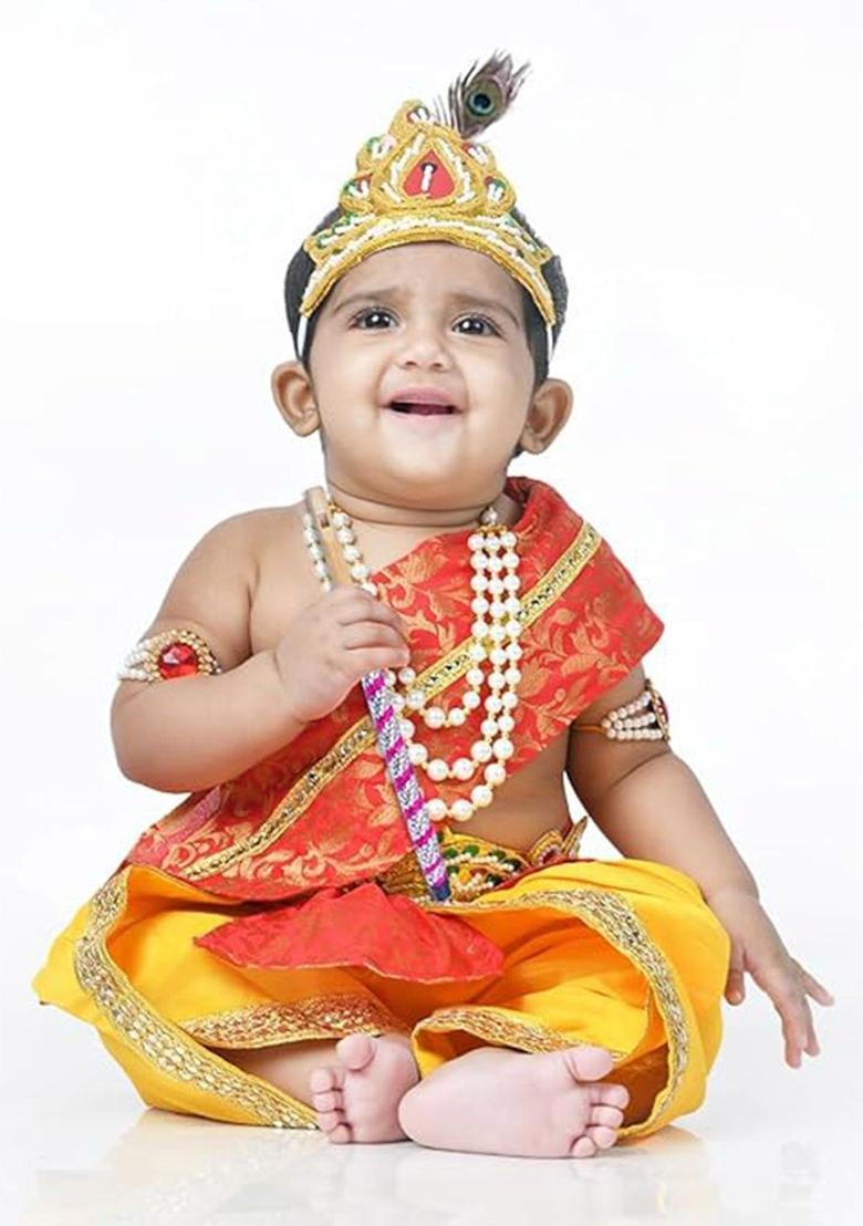Yellow Blended Costume For Boys  - Indya