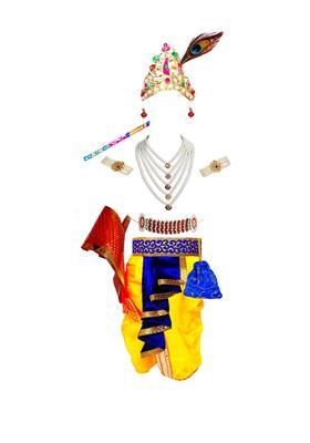 Yellow Silk Costume For Boys 