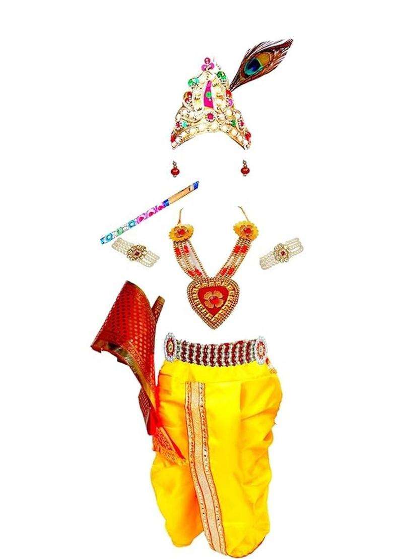 Yellow Blended Costume For Boys  - Indya