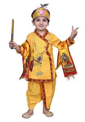 Yellow Blended Costume For Boys 