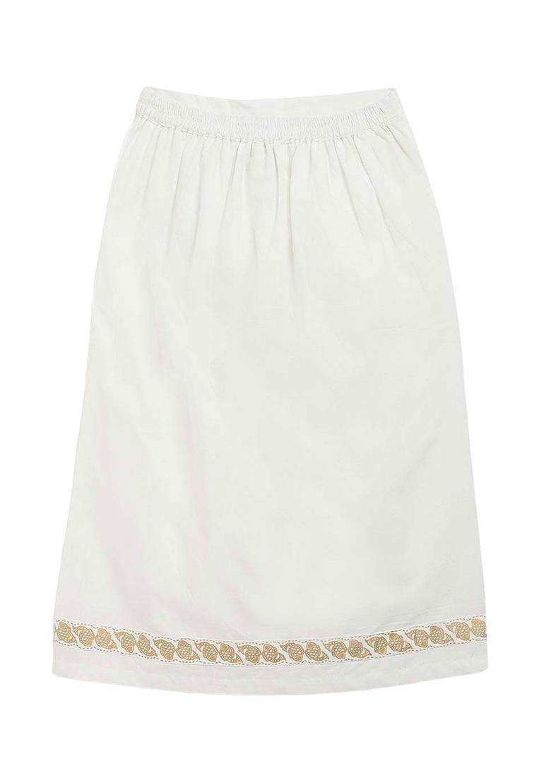 White Solid Cotton Dhoti For Boys  - Indya