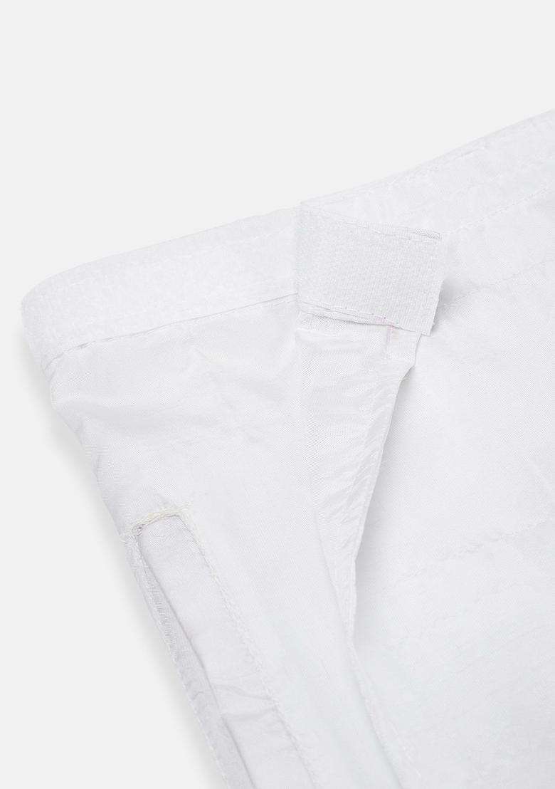 White Solid Cotton Dhoti For Boys  - Indya
