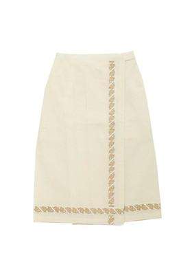 Cream Solid Cotton Dhoti For Boys 