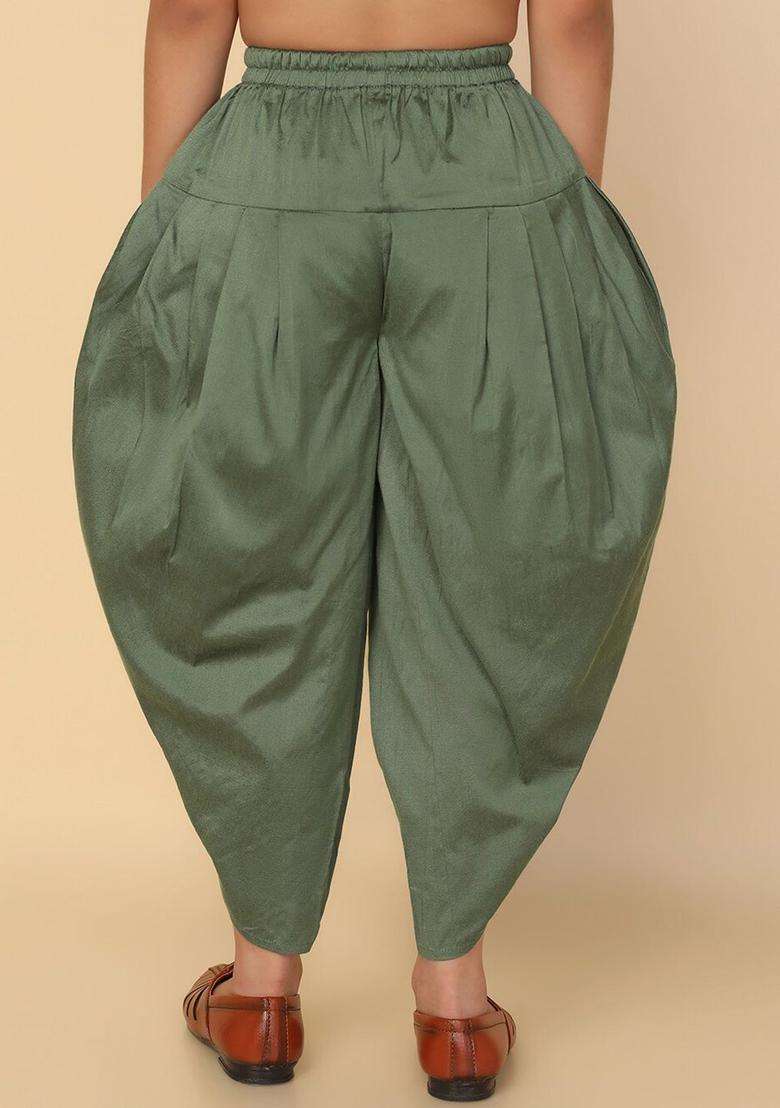Green Solid Cotton Dhoti For Boys  - Indya
