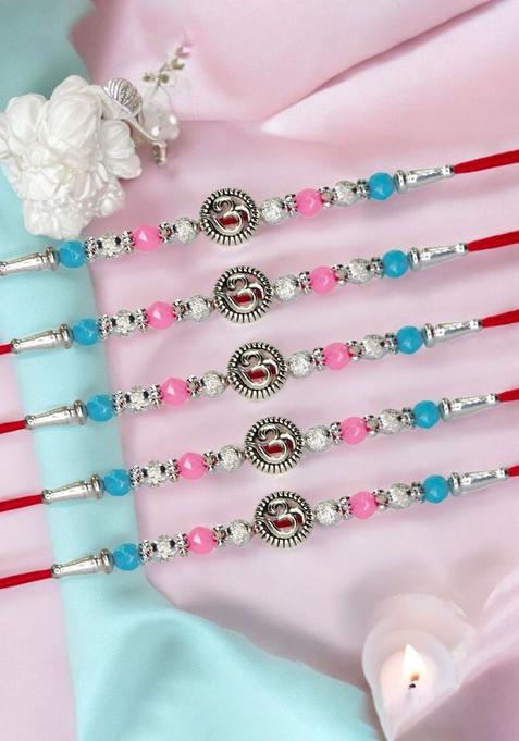 Silver Thread Rakhi Set Of 5