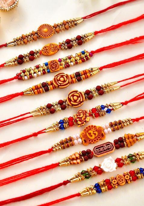 Brown Thread Rakhi Set Of 6