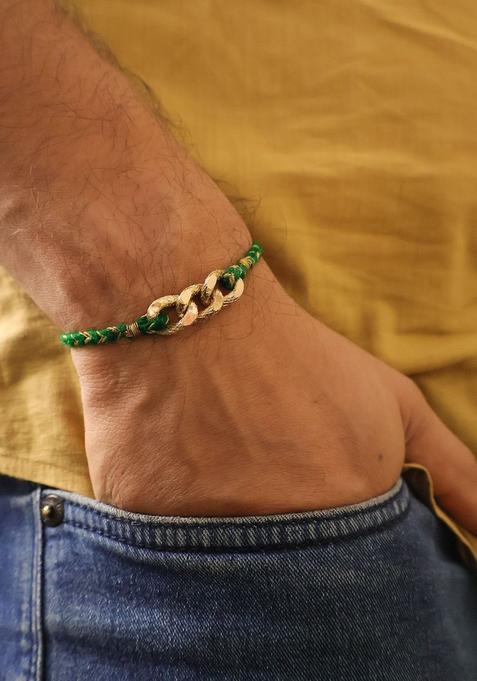 Green Thread Rakhi Set Of 1