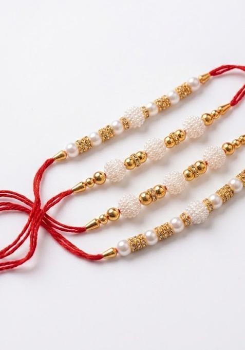 Golden Thread Rakhi Set Of 4