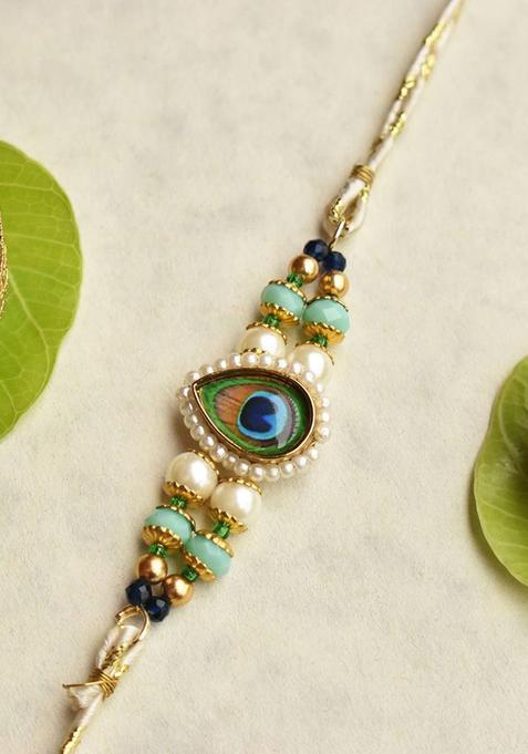 Green Thread Rakhi Set Of 1