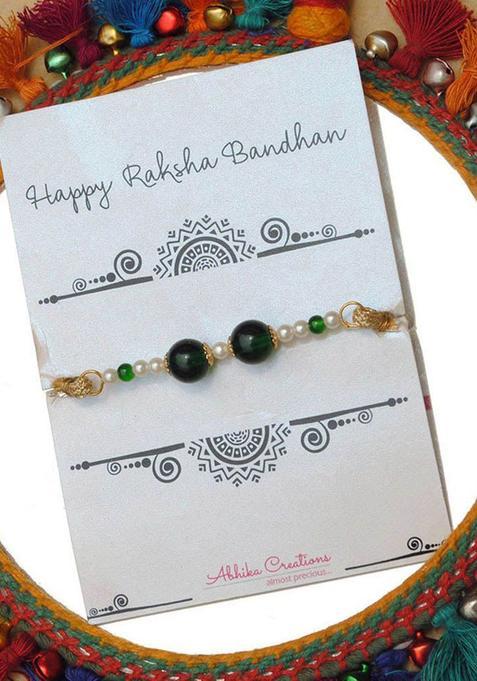 Green Thread Rakhi Set Of 1