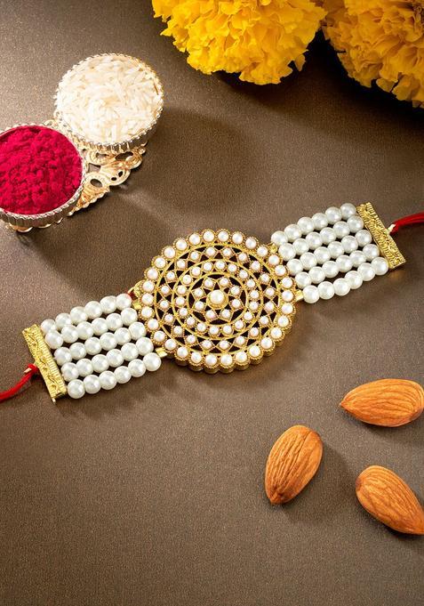 White Thread Rakhi Set Of 1